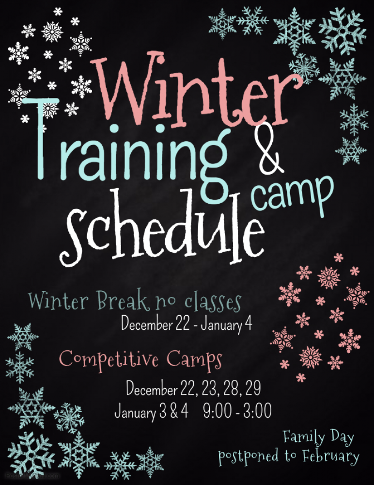 Winter Training & Camp Schedule